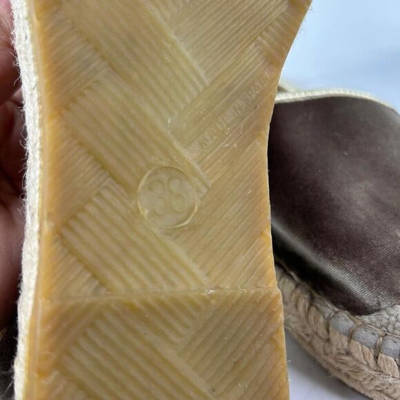 Free People Women's Velvet Espadrille Flats US 7.5 Olive Slip-On Sandal - Picture 10 of 10